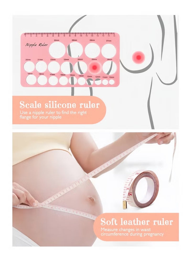 كولا بير 14 قطعة قطع فلنجية 13/15/17/19/21 مم لفلنج/درع مضخات معظم المضخات، قطع خالية من BPA، متوافقة مع مضخات الثدي Momcozy/Spectra/Bellababy/TSRETE/Nuliie. - Image 5